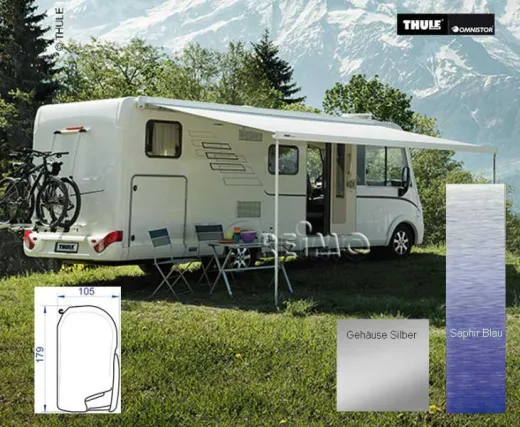 Thule Wandmarkise 8000 L:4,5m Gehäuse silber