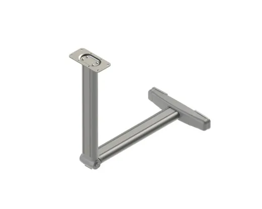 TischbeinT-Form, Höhe 720 mm, Aluminium-eloxiert,H720-380mm silber