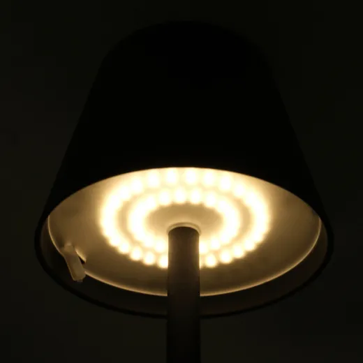 Tischlampe LUCIEN, IP54, schwarz, Touch-Sensor