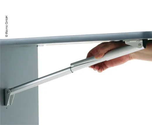 Tischplattenhalter abklappbar Länge 252mm, Aluminium schwarz eloxiert
