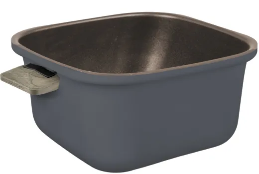 Topfset TORRALTA SQUARE 6-tlg,20x15cm,20x5cm,16x12cm+2 Deckel, Griff