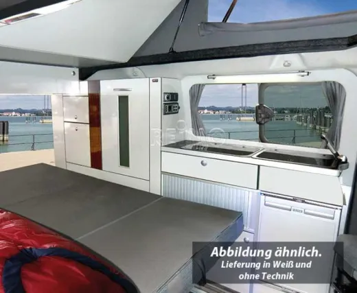 TrioStyle Möbelzeile als Fertigteil silber für Ford Transit Custom, KR
