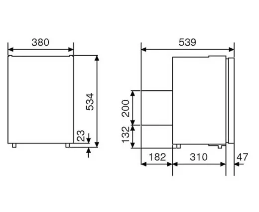 Tropentauglicher Dometic Einbaukühlschranke mit abnehmbaren Aggregat