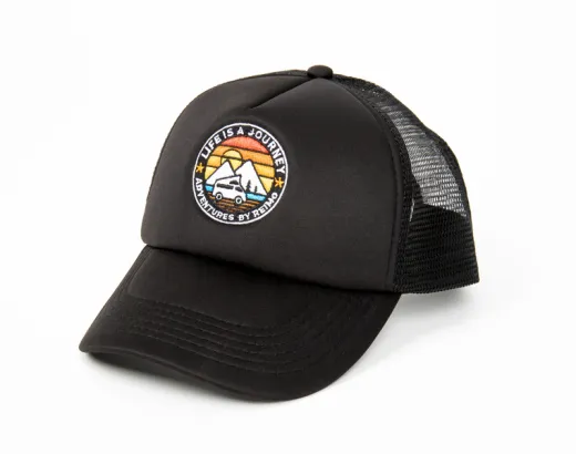 Trucker-Cap LIFE IS A JOURNEY, schwarz, unisex