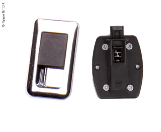 Türschloss 36x59mm chrome/schwarz Türstärke 12-18mm