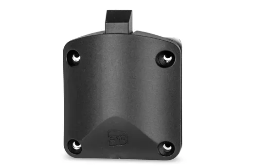 Türschloss 55x59mm Matt chrom schwarz Türstärke 12-18mm