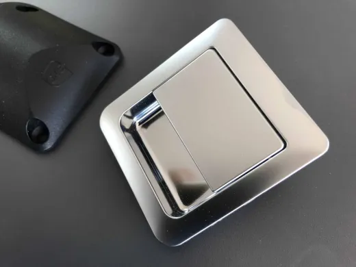 Türschloss 55x59mm Matt Chrom Türstärke 12-18mm