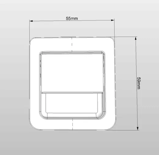 Türschloss 55x59mm Matt Chrom Türstärke 12-18mm