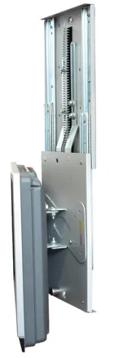 TV-Halter, nach unten ausfahrbar, silber
