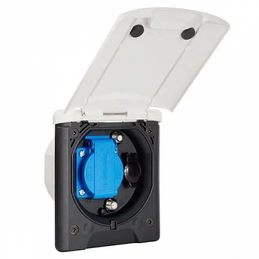 Universal- Vorzeltsteckdose 12V mit Magnetverschluss schwarz