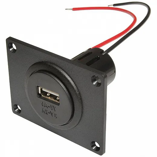 USB-Einbaudose 12-24/5V mit USB 3A