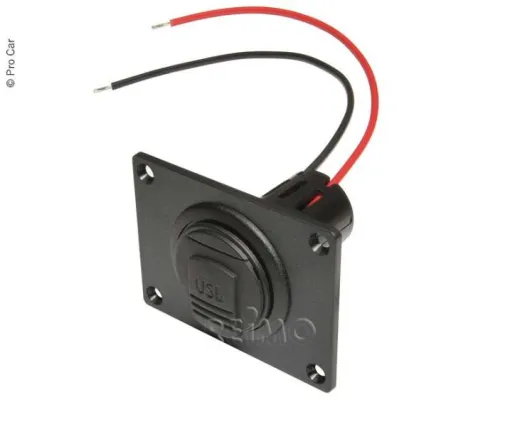 USB-Power-Steckdose mit 3 Ampere - mit Deckel