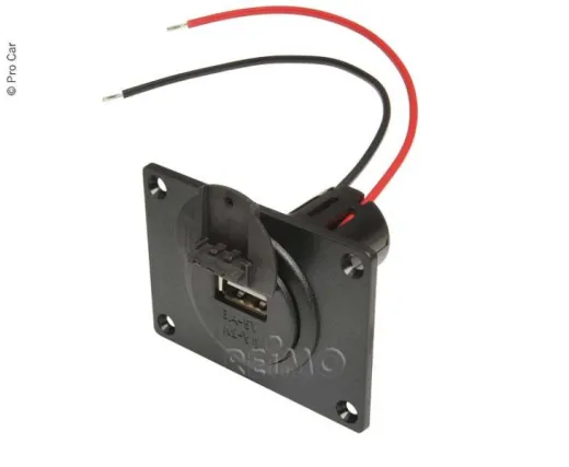 USB-Power-Steckdose mit 3 Ampere - mit Deckel