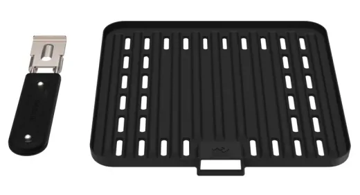 VAN COOK Gerippte Grillplatte - abnehmbarer Griff