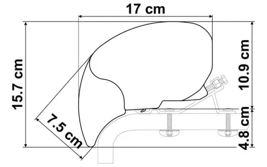 View-Blocker Front, Breite 240cm, Höhe 140cm