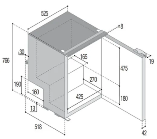 Vitrifrigo Kompressorkühlschrank C115i schwarz