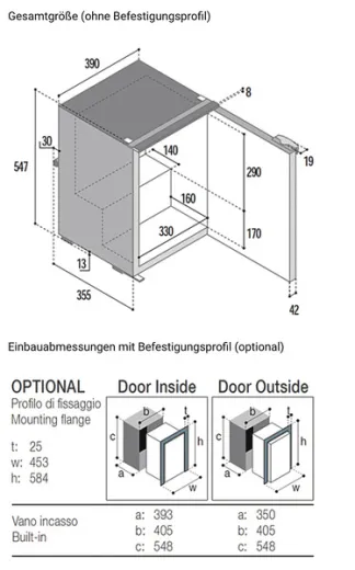 Vitrifrigo Kompressorkühlschrank C39i schwarz