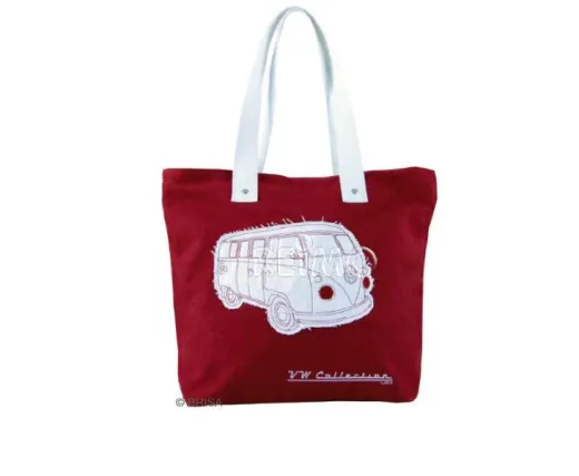 VW Collection Canvas Shopper Bag rot, 40 x 35 x 10 cm