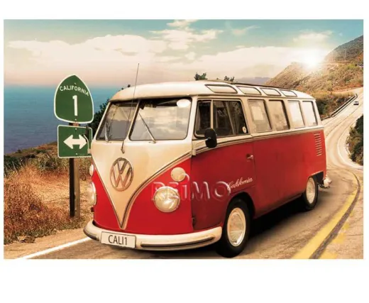 VW Collection T1 Bulli Bus Poster Route 1 - Maxi - 20 Stück