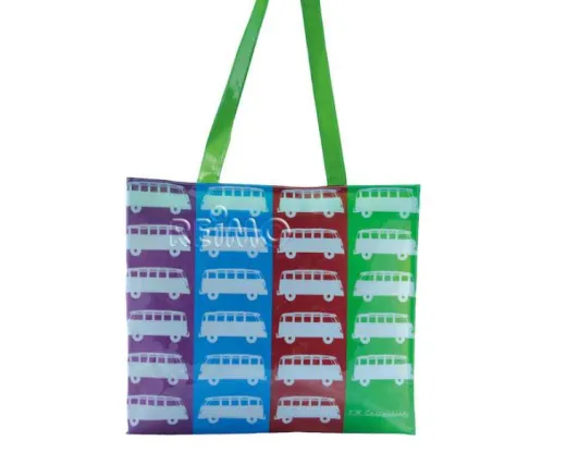 VW Collection T1 Bulli Bus Shopper Colors -Tasche PVC - Bunt