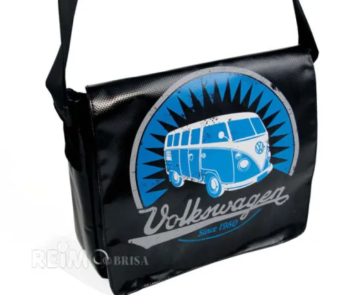 VW Collect.SchultertascheBulli schwarz,aus LKW-Plane,28x23x7cm