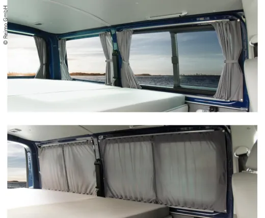 VWT5/6 KR Vorhang System bordaux/schw.,blickdicht, ab 2003, UK-Version