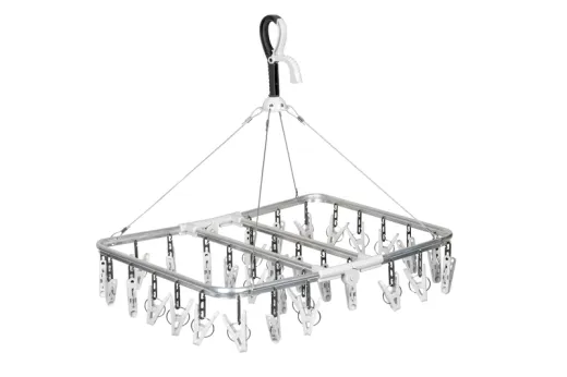 Wäschetrockner Polli 32 Klammern, Alu-Rahmen, weiß,46x35 cm