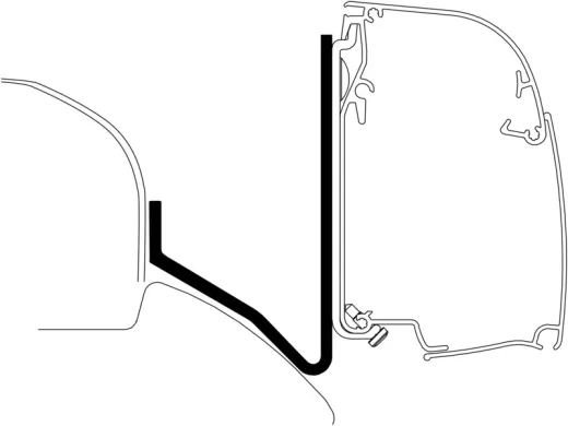 Wand-Montage-Adapter für Kastenwagen und Busse&nbsp;- Mercedes-Benz Sprinter Elan Lift Roof