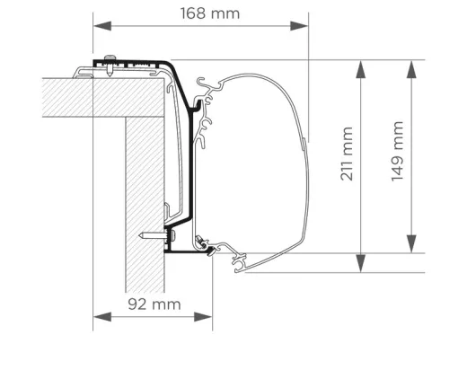 Wand-Montage-Adapter für Reisemobile und Wohnwagen&nbsp;- Rapido S8/S80DF 2025