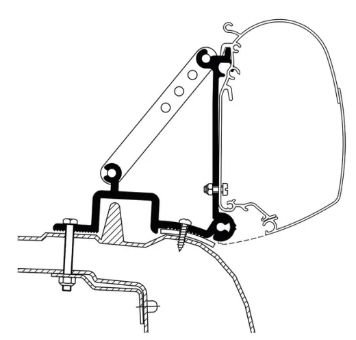 Wandmontage-Adapter - Renault Master und TO 3200/4200/5200/8000