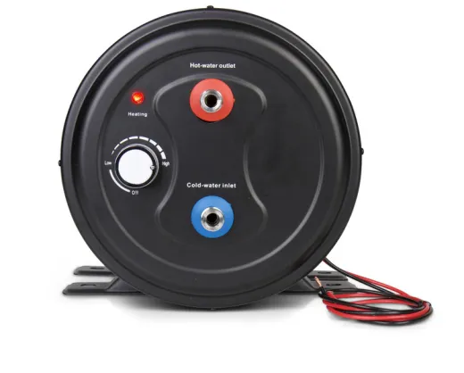 Warmwasserboiler CozyWater, 8 Liter Stahl, schwarz, 12V, 200W