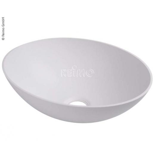 Waschbecken oval weiß, Maß: 400x290 mm, H135 mm