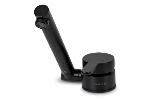 Wasserarmatur schwarz,klappbar,drehbar,warm/kalt,1/2'Flexschlauch