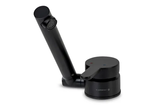 Wasserarmatur schwarz,klappbar,drehbar,warm/kalt,1/2'Flexschlauch