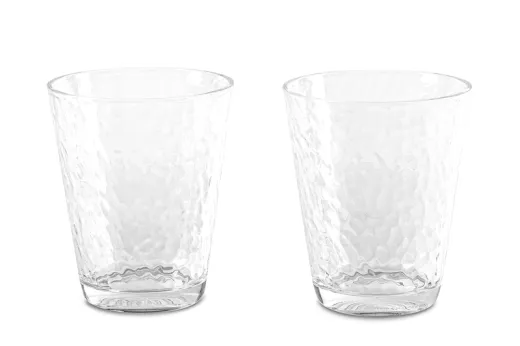 Wassergläser 2er Set in Hammerschlag-Optik