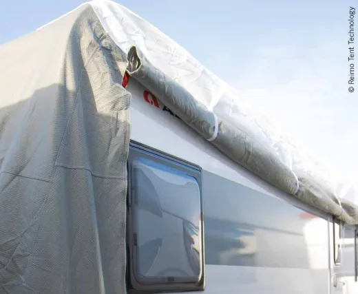 Wohnwagen Schutzhülle PREMIUM, Länge 510-550cm, für Wohnwagen-Breite bis 250cm