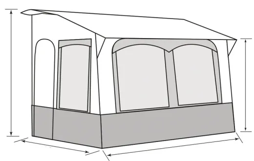 Wohnwagen-Vorzelt Casa Royal S 320 Caravan-Teilzelt