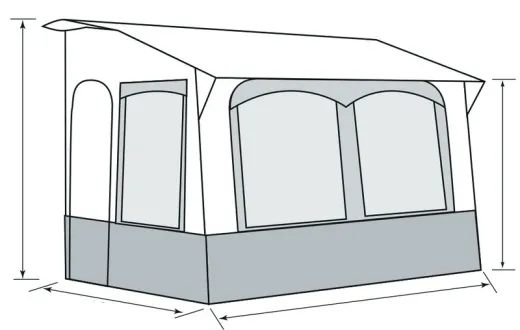 Wohnwagen-Vorzelt Casa Royal S 320 Caravan-Teilzelt