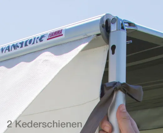 Wohnwagenmarkise für die Montage in der Kederschiene ohne Bohren