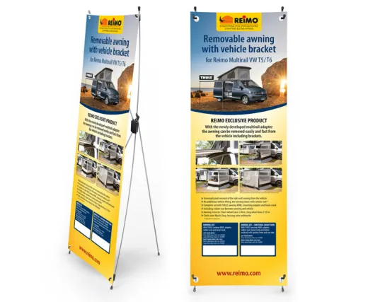 X-Banner Motiv: T5 Multirail Adapter Thule für Rechts-& Linkslenker, Englisch