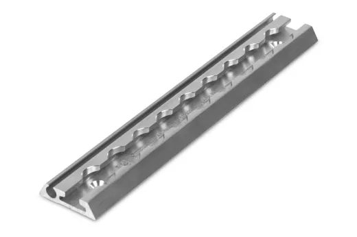 Zurrschiene flach 2000x44x11,3mm mit 8mm Keder, silber,