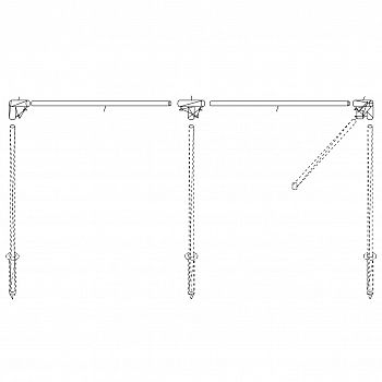 Windschutzgestänge- Zwischenrohr 95 cm