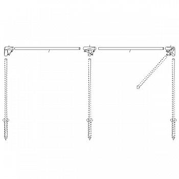 Windschutzgestänge- Zwischenrohr 95 cm