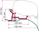 Adapter für Dachmarkisen F65, F65s und F65L 400 cm - Für Fiat Ducato und Baugleiche ab 2006