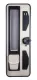 Aufbautür, Außen weiß, inkl. Fenster 220x1140mm + Rollo beige