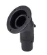 Einfüllstutzen Ø50mm, lang, schwarz, Tankstellensymbol