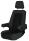 Pilotensitz S 6.1 - Bezug Tavoc 2 Grau/Schwarz