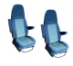 Schonbezug für Aguti-Sitze mit aufgesteckten Kopfstützen - Blau / Grau
