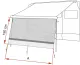Sunview Vorderwand F35, F65 ,F80, Caravan Store/XL - 400 cm