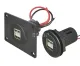 USB-Einbaudose 12 / 24 V mit Doppel-USB 2 x 2,5 A - Mit Montageplatte